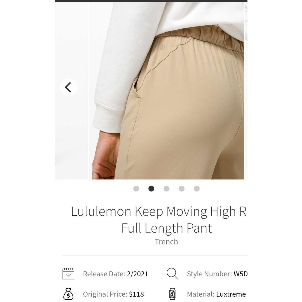Lululemon Keep Moving High-Rise Full-Length Pant-6 - Picture 2 of 7